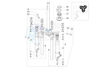 ZIP 100 4T (Vietnam) drawing Fork/steering tube - Steering bearing unit