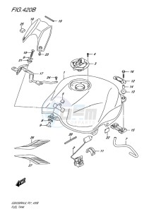 GSX-250 RA drawing FUEL TANK (GW250RAZL8 P21)