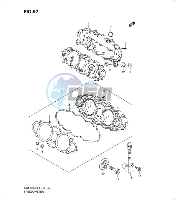SPEEDOMETER (GSX1300RL1 E2)