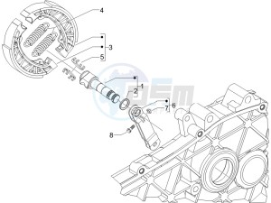 S 125 4T 2V E3 Taiwan drawing Rear brake - Brake jaw