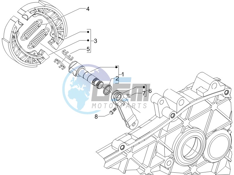 Rear brake - Brake jaw