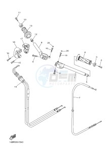 YZF-R1B 1000 (1KBH) drawing STEERING HANDLE & CABLE