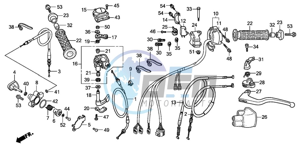 HANDLE LEVER/SWITCH/CABLE (TRX300EX'07,'08)