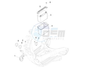 150 Sprint 4T 3V ie (APAC) (AU, CD, EX, JP, RI, TH) drawing Remote control switches - Battery - Horn