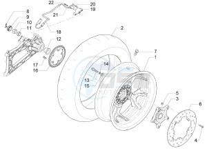 MP3 500 LT E4 Sport - Business (EMEA) drawing Rear wheel