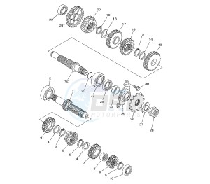 YZ F 250 drawing TRANSMISSION