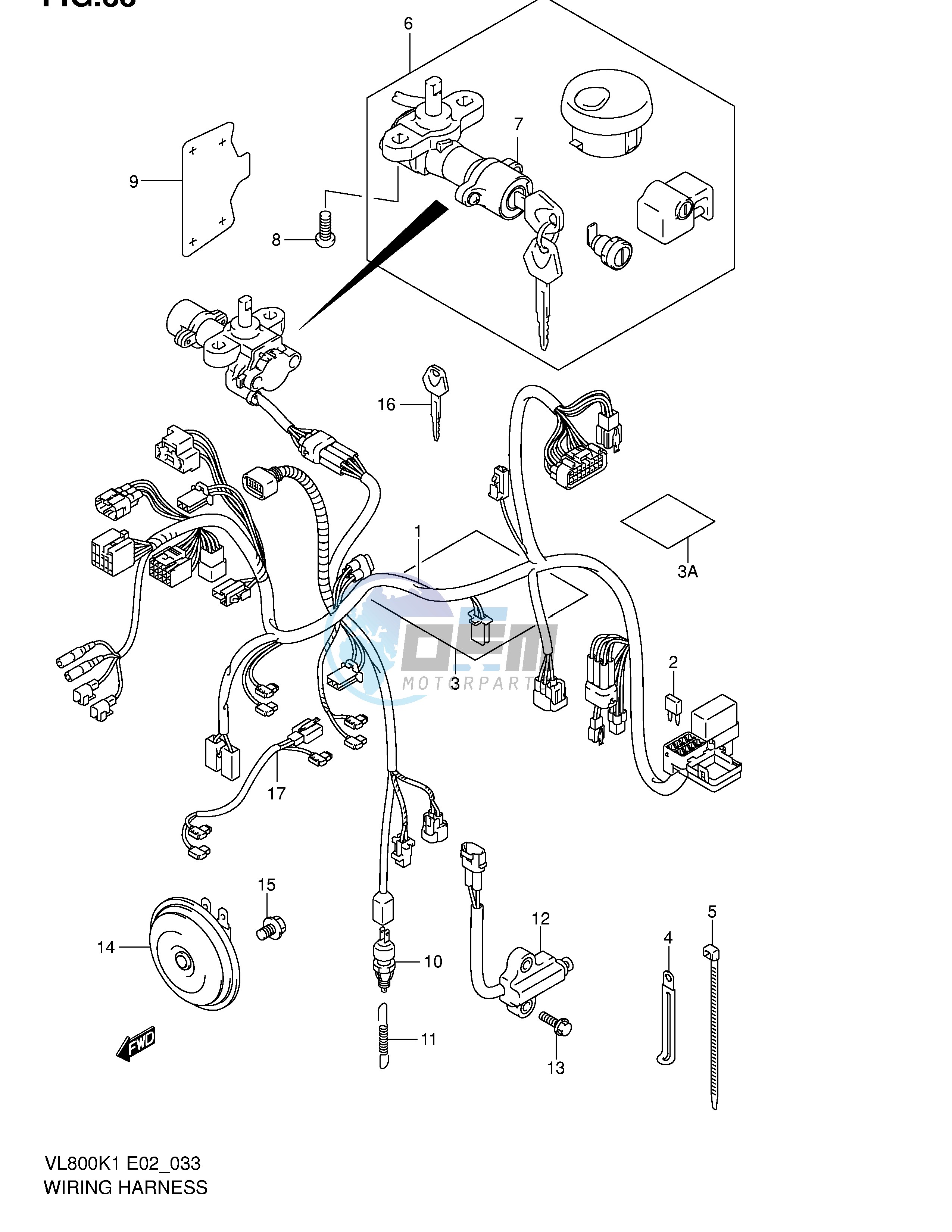 WIRING HARNESS (VL800K1 K2)