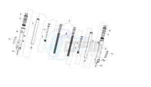 VARIANT SPORT - 125 CC VTHSG000 4T E3 drawing FRONT FORK