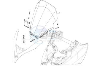 MP3 250 ie mic drawing Windshield