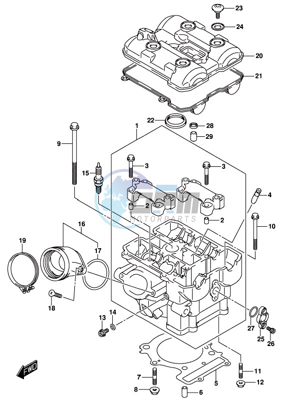 CYLINDER HEAD (REAR)