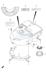 DF 175 drawing Silencer/ Ring Gear Cover