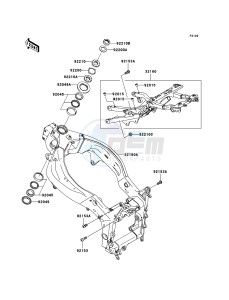 NINJA ZX-6R ZX636-C1H FR GB XX (EU ME A(FRICA) drawing Frame