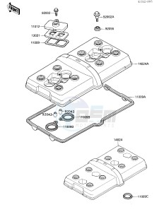 ZX 750 F [NINJA 750R] (F1-F3) [NINJA 750R] drawing CYLINDER HEAD COVER