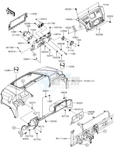 MULE PRO-DXT KAF1000BJF EU drawing Front Box