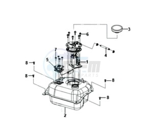 SYMPHONY ST 125 EURO4 L7 drawing GAS TANK -  PETROL VALVE