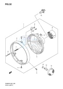 SV650S (E2) drawing HEADLAMP (SV650K3 K4 K5 K6 K7 AK7 E24)