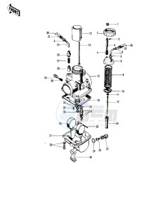 F8 (BISON A) 250 (BISON A) drawing CARBURETOR -- 71-72 F8_F8-A- -