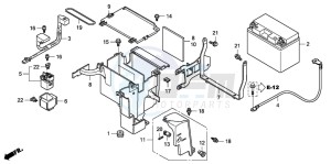 VT750CA drawing BATTERY