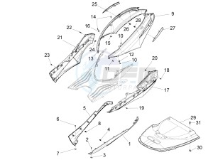 FLY 150 (APAC) drawing Side cover - Spoiler