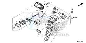 CRF1000G CRF1000 - Africa Twin Europe Direct - (ED) drawing TAILLIGHT/LICENSE LIGHT