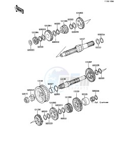 KZ 250 W [LTD BELT] (W1) [LTD BELT] drawing TRANSMISSION