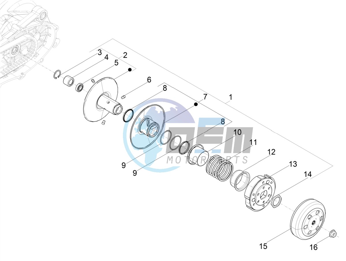 Driven pulley