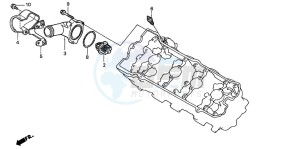 CB600F2 HORNET drawing THERMOSTAT