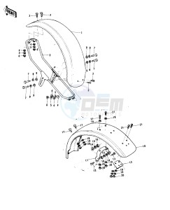 KH 100 B (B7-B8) drawing FENDERS