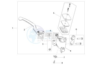 V7 III Special 750 e4 (EMEA) drawing Front master cilinder