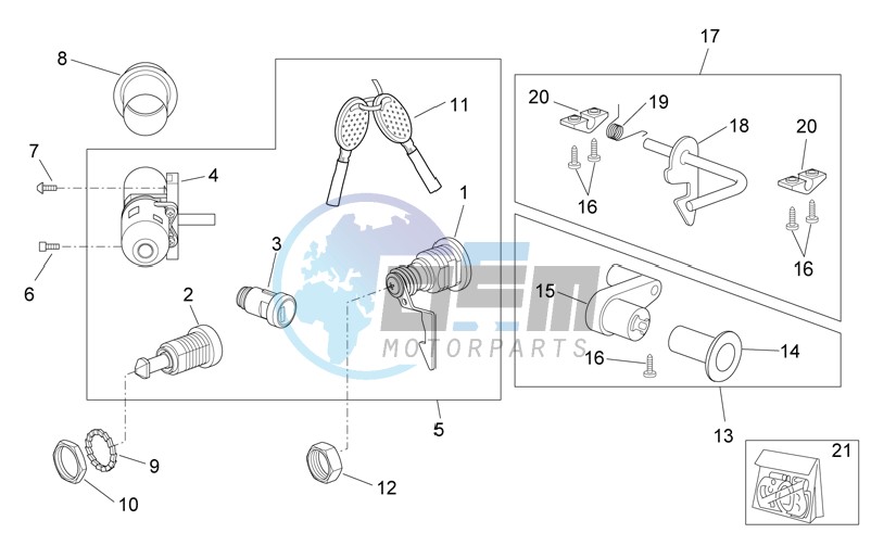 Decal - Lock hardware kit