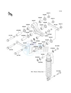 KX 100 C [KX100] (C1-C3) [KX100] drawing REAR SUSPENSION