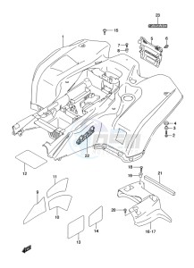 LT-A500X(Z) drawing REAR FENDER (LT-A500XZL2 P17)