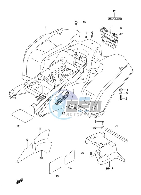 REAR FENDER (LT-A500XZL2 P17)