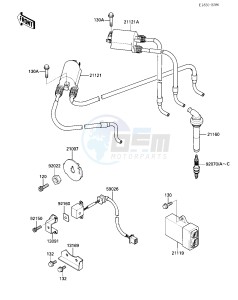 ZX 1000 B [NINJA ZX-10] (B1-B2) [NINJA ZX-10] drawing IGNITION SYSTEM