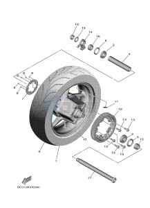 XP530D-A T-MAX DX (BC31) drawing REAR WHEEL