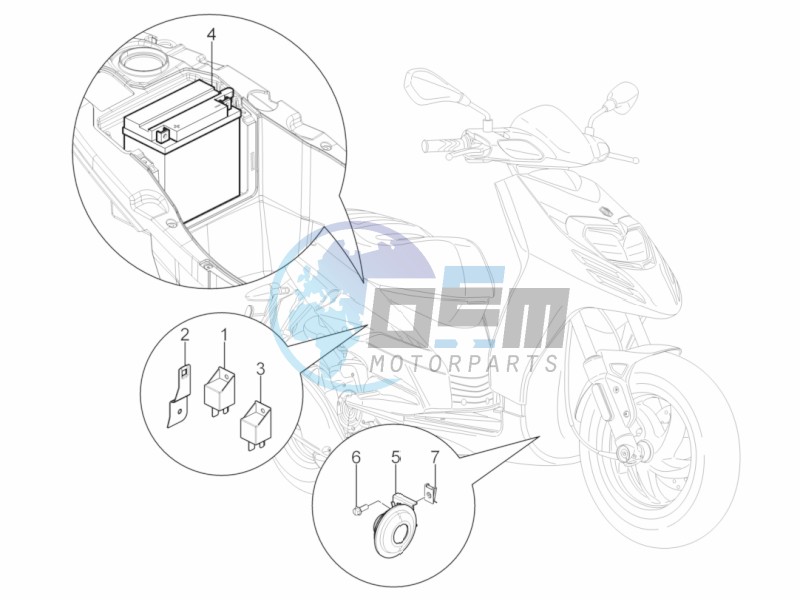 Remote control switches - Battery - Horn