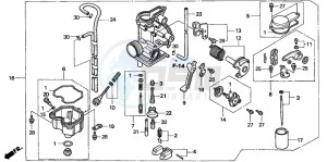 XR400R drawing CARBURETOR