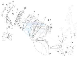 LIBERTY 150 150 IGET 4T 3V IE ABS (APAC) drawing Front shield