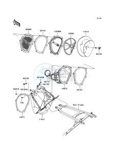 KX250F KX250T7F EU drawing Air Cleaner