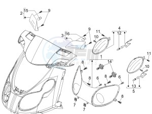 Carnaby 125 4t e3 drawing Head lamp - Turn signal lamps