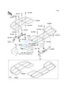 KVF 650 H [BRUTE FORCE 650 4X4I] (H7F-H8F) H7F drawing CARRIER-- S- -