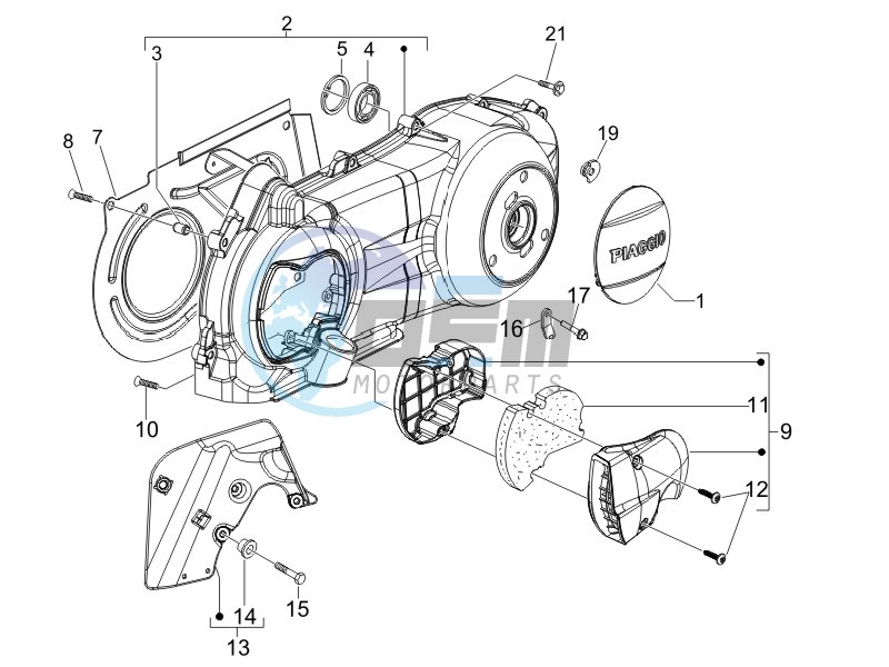 Crankcase cover - Crankcase cooling