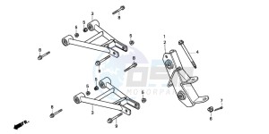 TRX200D FOURTRAX 200 drawing FRONT ARM