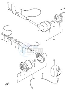 GN250 (E2) drawing TURN SIGNAL LAMP (E22)