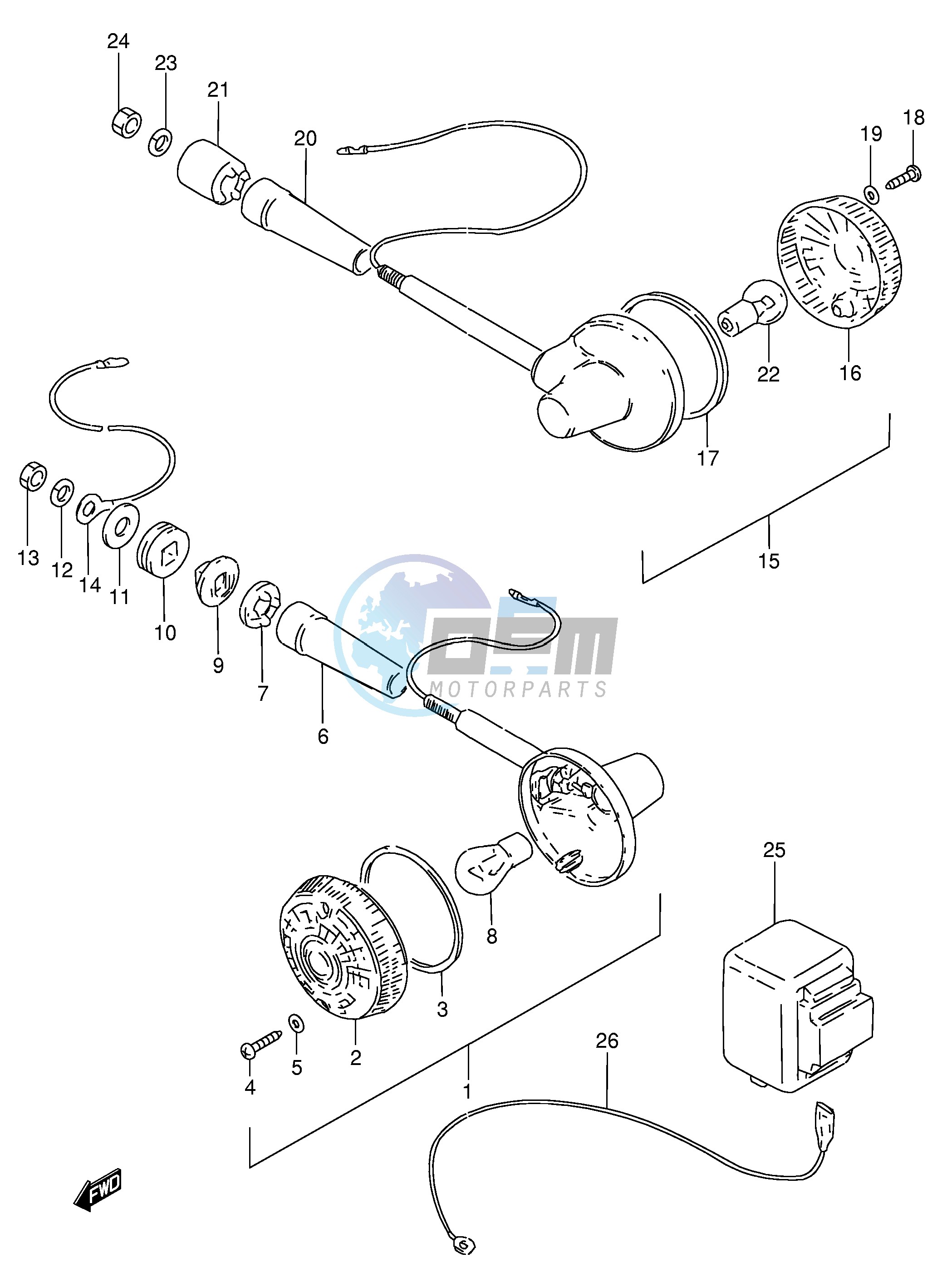 TURN SIGNAL LAMP (E22)