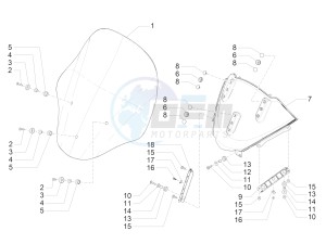 MP3 300 ie E4 LT BUSINESS - SPORT ABS (EMEA) drawing Windshield - Glass