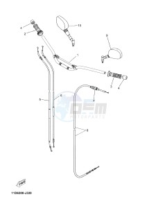 XT660Z TENERE (2BD7 2BD7 2BD7) drawing STEERING HANDLE & CABLE