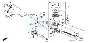 VFR1200FB drawing CLUTCH MASTER CYLINDER