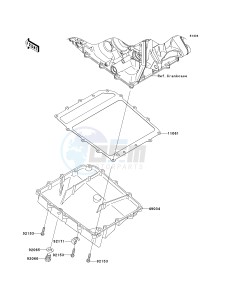 ZX 1000 E [NINJA ZX-10R] (E8F-E9FA) 0E9F drawing OIL PAN