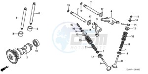 TRX250TM9 Australia - (U) drawing CAMSHAFT/VALVE